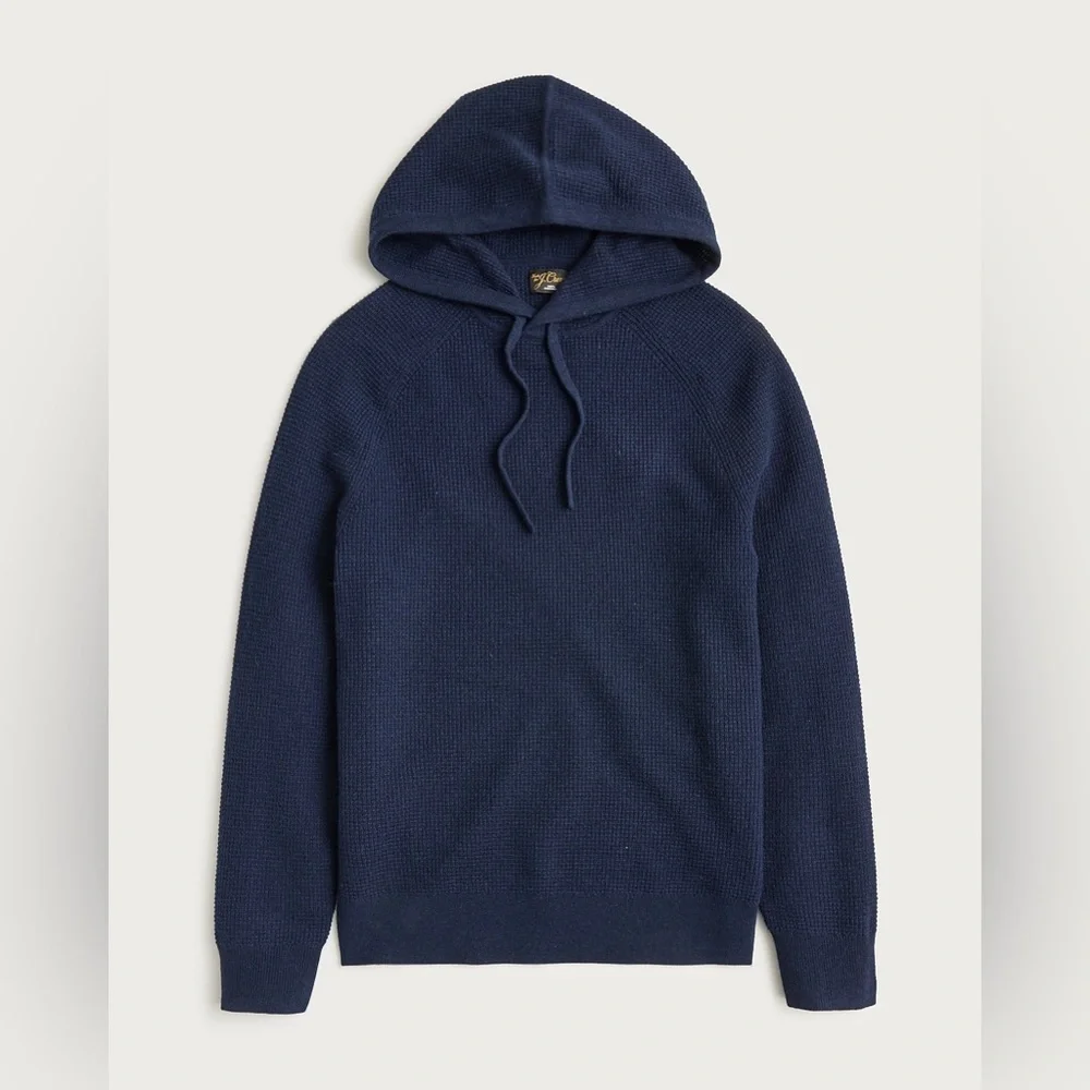 J Crew Cashmere waffle hooded sweater CB523